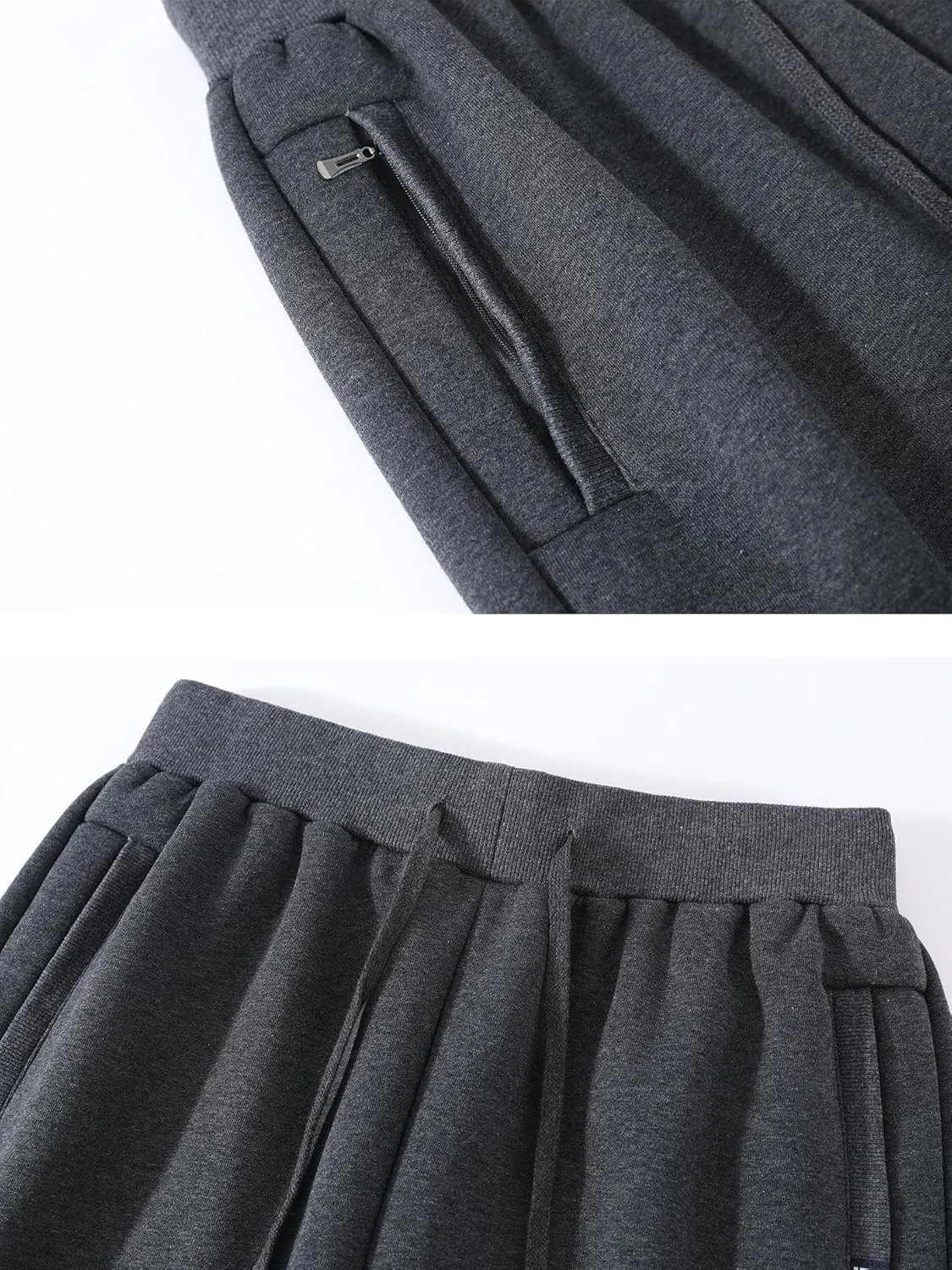 Aprsfn Men's Winter Warm Sherpa Lined Active Sweatpants Jogger Pants