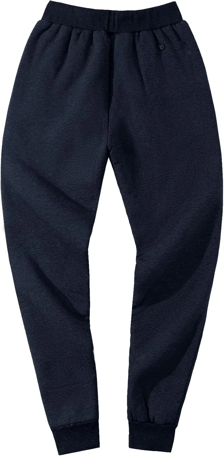 Aprsfn Men's Winter Warm Sherpa Lined Active Sweatpants Jogger Pants