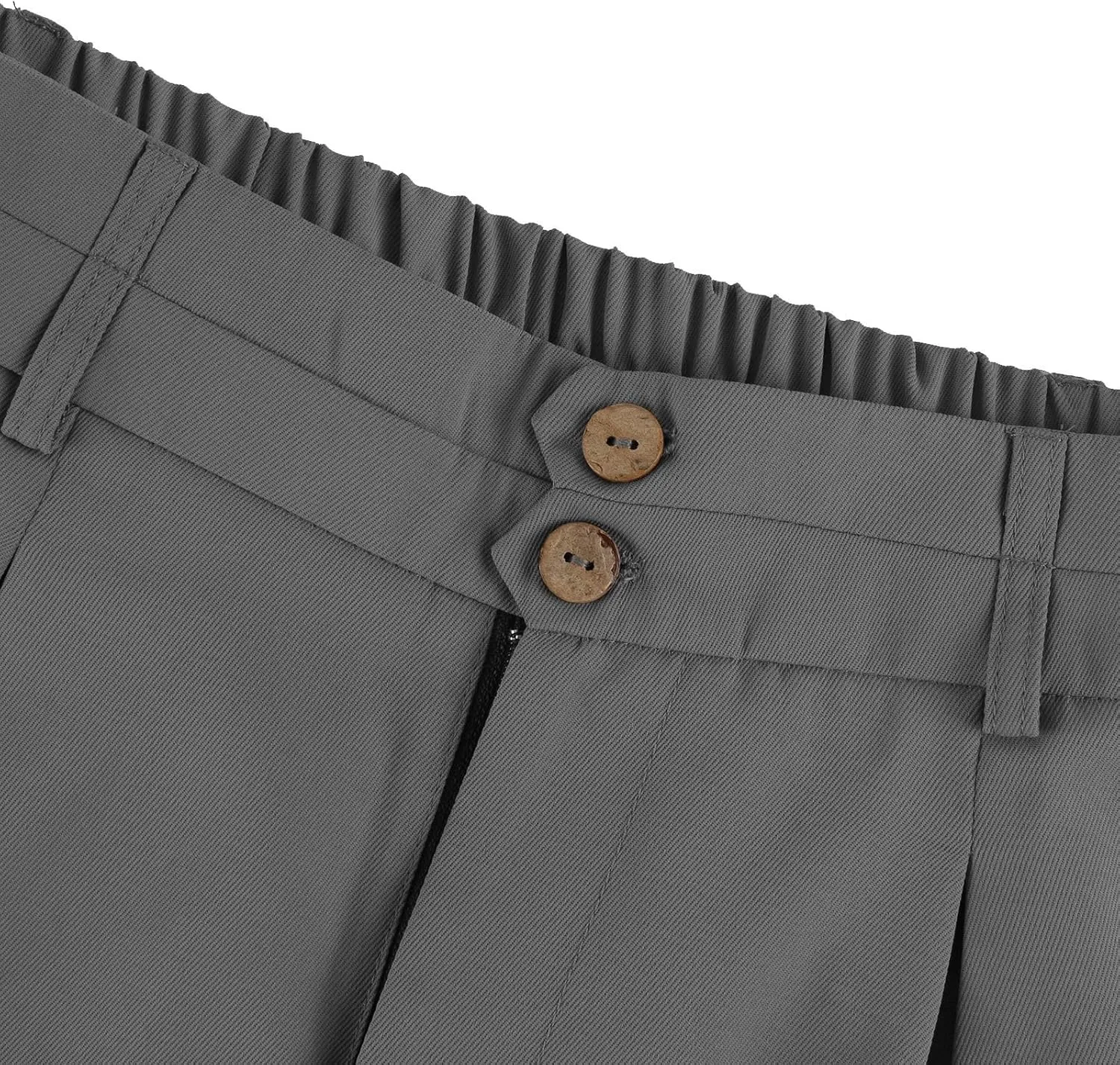 Dress Pants Women Loose Fit High Waisted Formal Wide Leg Trousers Button Flowy Office Business Work Slacks with Pockets