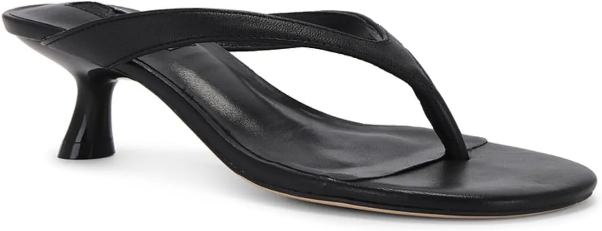 Kitten Heel Thong Sandals for Women Square Open Toe Low Heel Flip Flop Sandals Fashion Party Dress Heeled Shoes