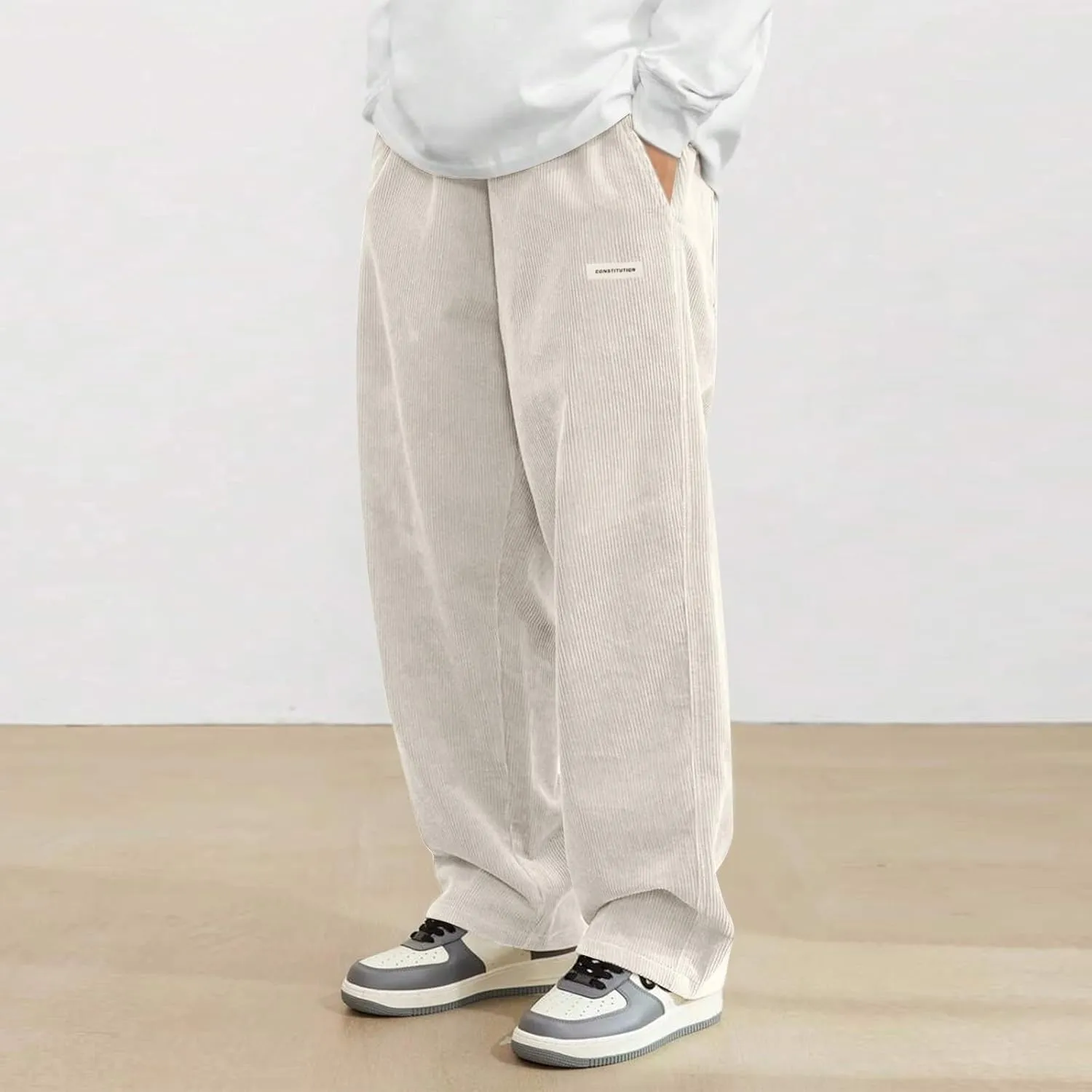 Men's Casual Cargo Joggers Drawstring Straight Leg Breathable Chino Pants Sport Lightweight Twill Jogging Sweatpants