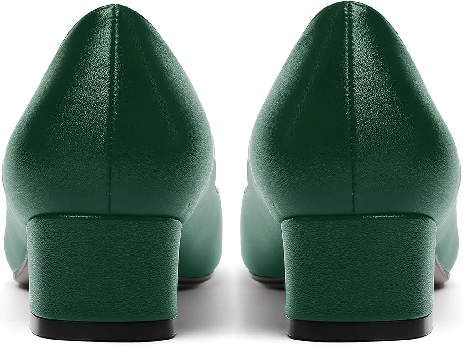 WAYDERNS Women's Matte Pointed Toe Slip On Chunky Low Heel Pumps Comfortable Office Work Dress Shoes 1.5 Inch
