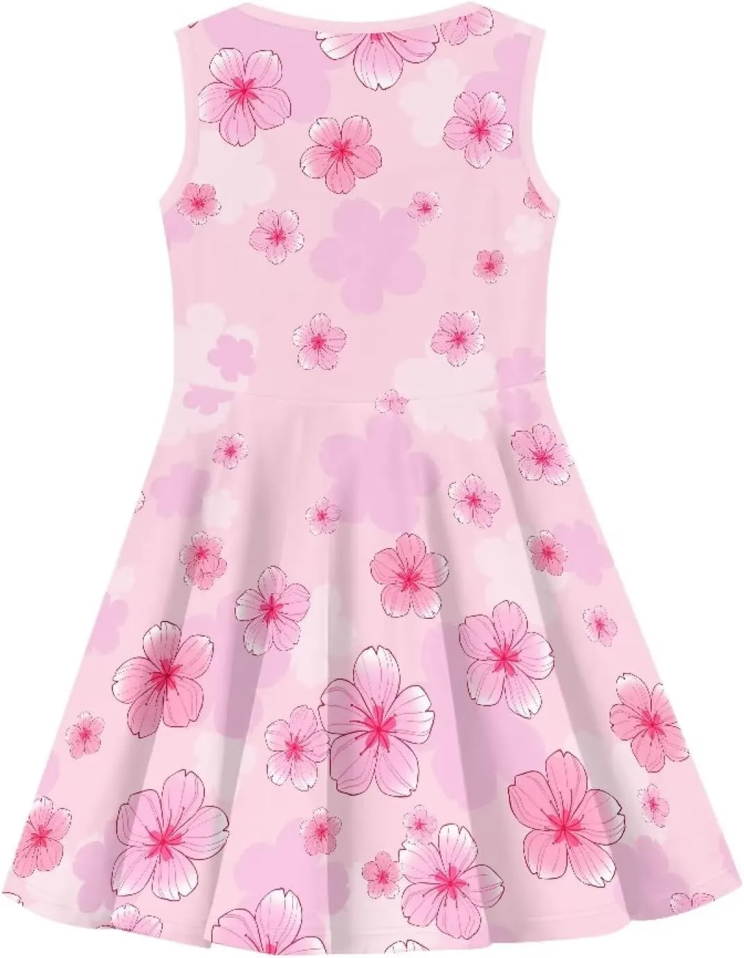 Wiryuouvt Summer Dresses for Girls Sleeveless Dress A-line Skirt