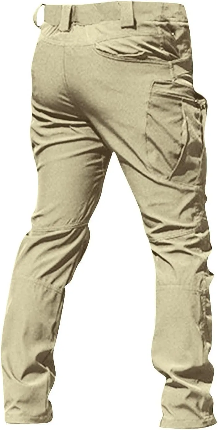 ZEFOTIM Cargo Pants for Men Camouflage/Solid Color Wide Leg Stretch Workout Pant Outdoor Tactical Trousers with Pockets
